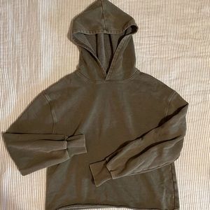 Green hoodie by art class